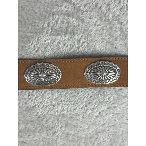 Kate Cate Calfskin Womens Belt With Silver-Tone Conchos XXS 25-29\